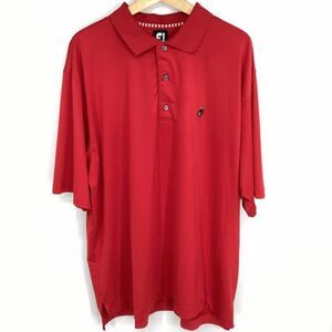 Mens FootJoy‎ Drifit Golf Polo Red 2XL
